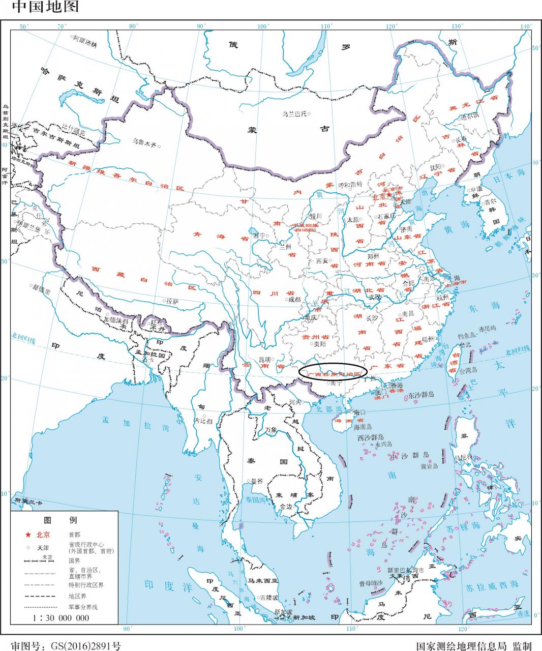 广西在哪中国地图（广西地理位置）