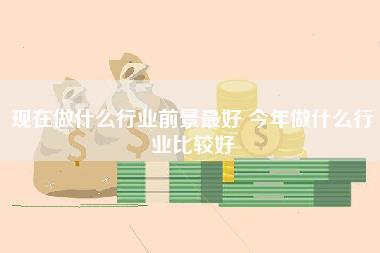 现在做什么行业前景最好 今年做什么行业比较好